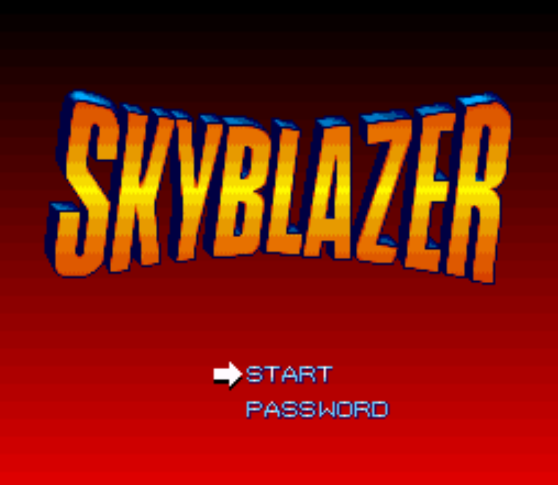 Skyblazer Title Screen